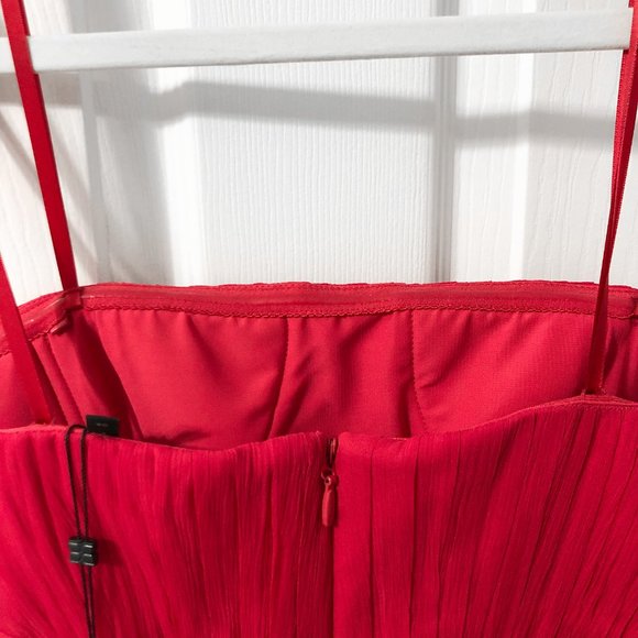 NWT BCBG Duran Strapless Chiffon Dress - Picture 6 of 10